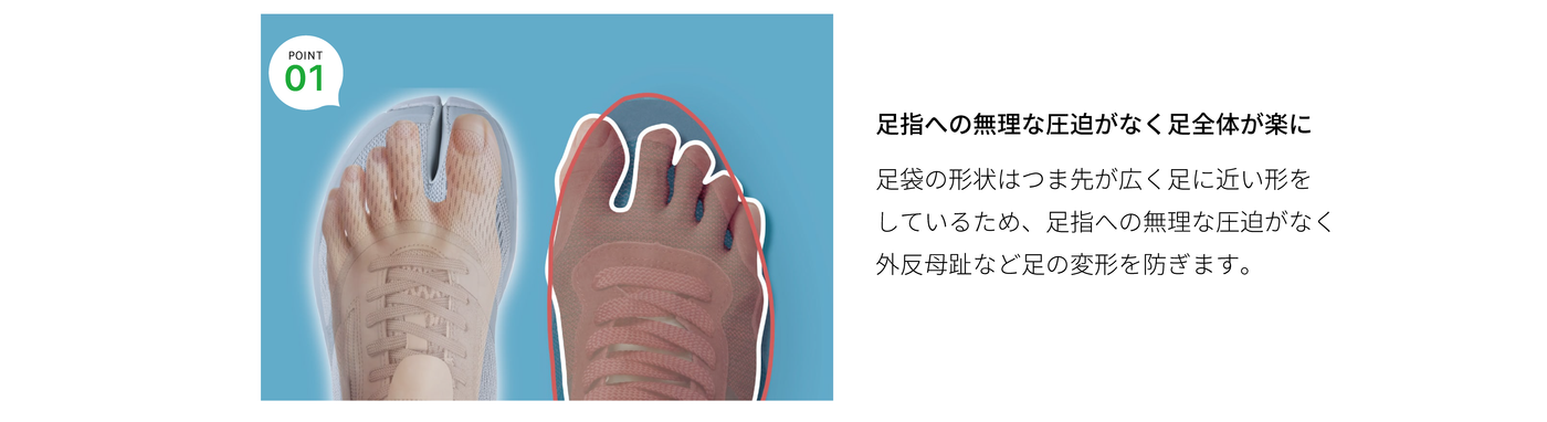 1点限り‼️✨️未使用品⭐️ Lafeet(ラフィート) 足袋シューズ 外反母趾の予防